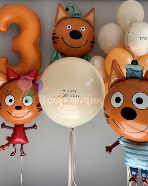 Сет шаров три кота с карамелькой