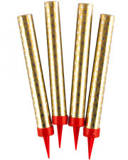 Свеча Фонтан для торта, 60 сек, Золото, 17,5 см, 4 шт.